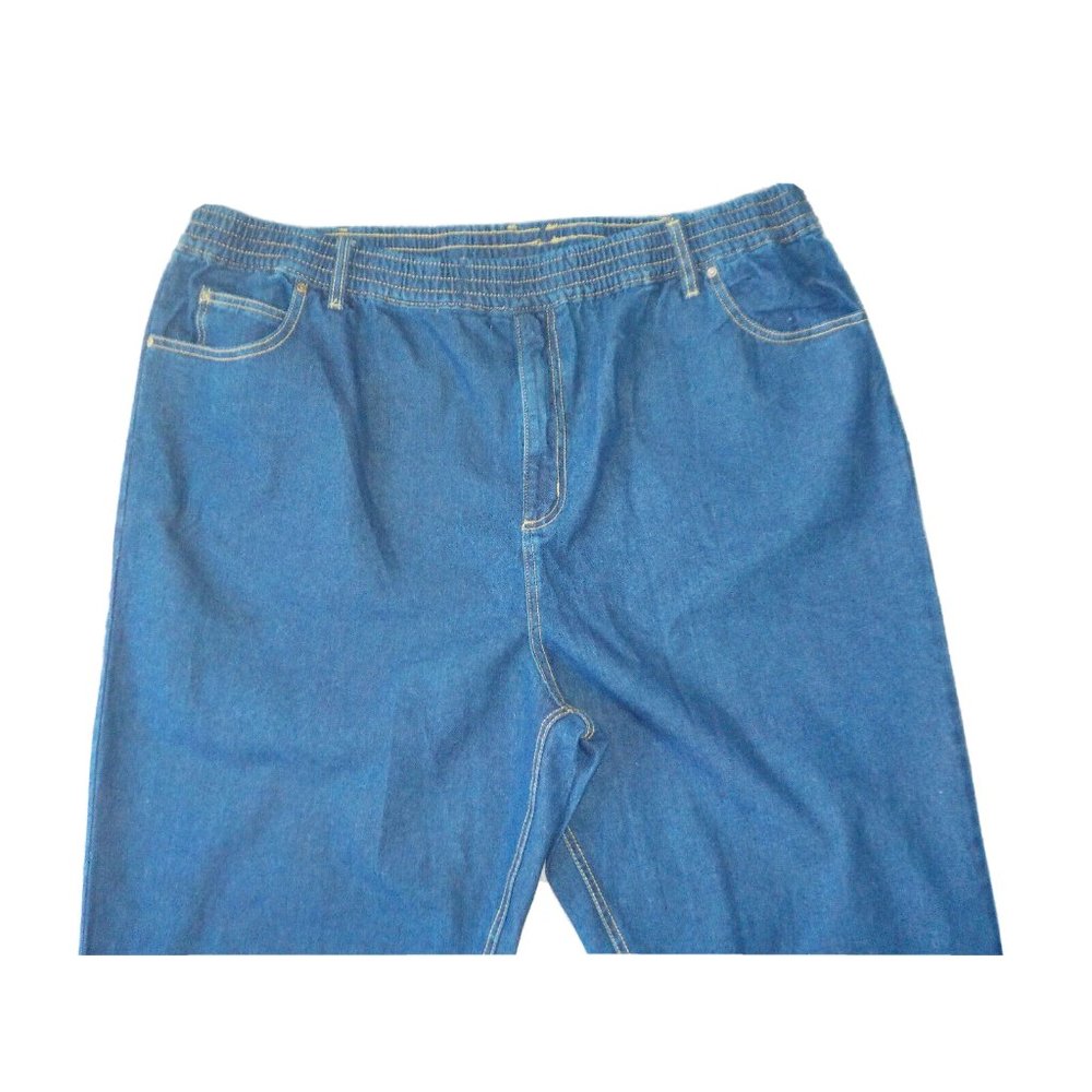King Size 3X x 40 Big & X-Tall Blue Denim Jeans Unhemmed - Picture 3 of 5